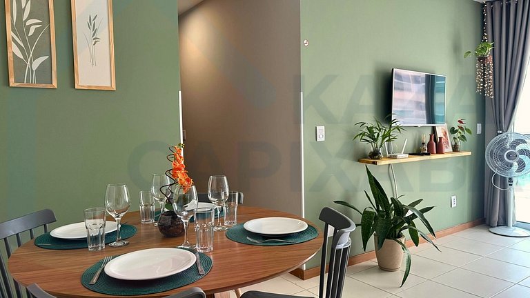 Vista p/ o Mar - Amplo apto de 2 quartos.