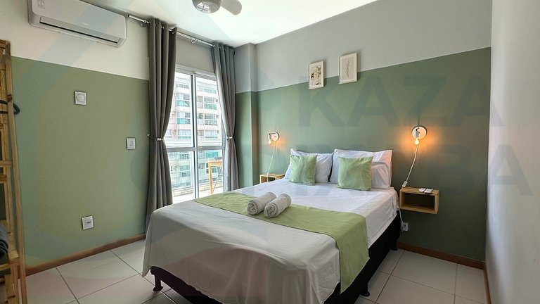 Vista p/ o Mar - Amplo apto de 2 quartos.