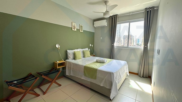 Vista p/ o Mar - Amplo apto de 2 quartos.