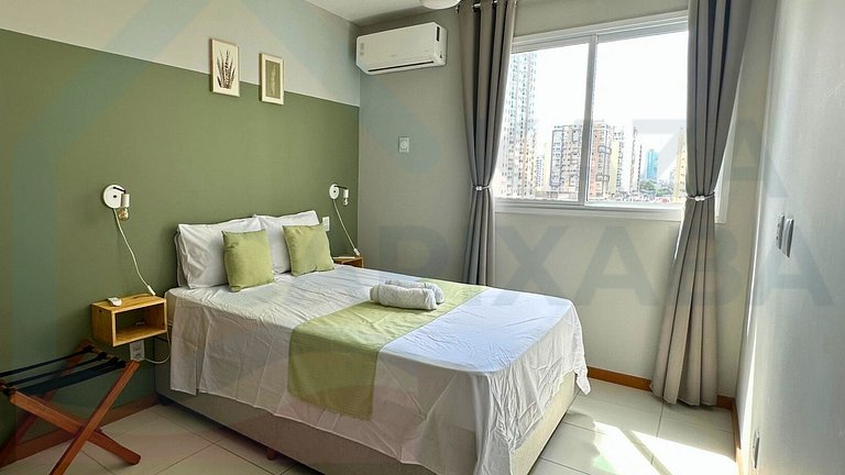 Vista p/ o Mar - Amplo apto de 2 quartos.