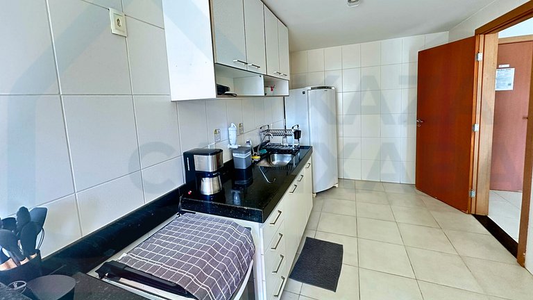 Vista p/ o Mar - Amplo apto de 2 quartos.