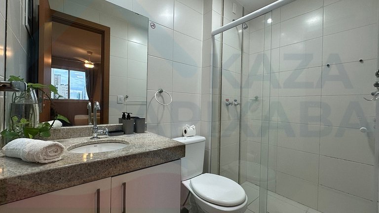 Vista p/ o Mar - Amplo apto de 2 quartos.