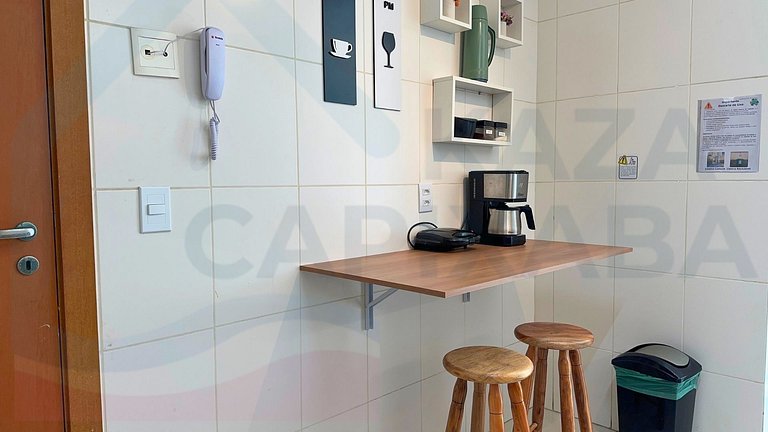 Vista p/ o Mar - Amplo apto de 2 quartos.