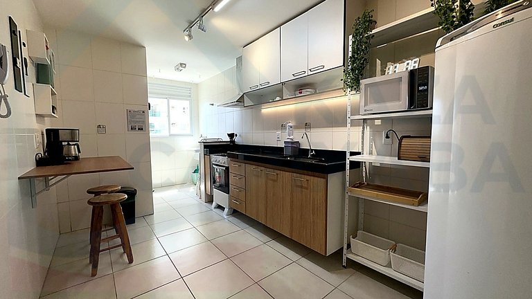 Vista p/ o Mar - Amplo apto de 2 quartos.